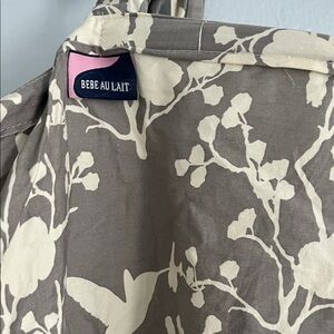 Gray Floral Nursing Cover